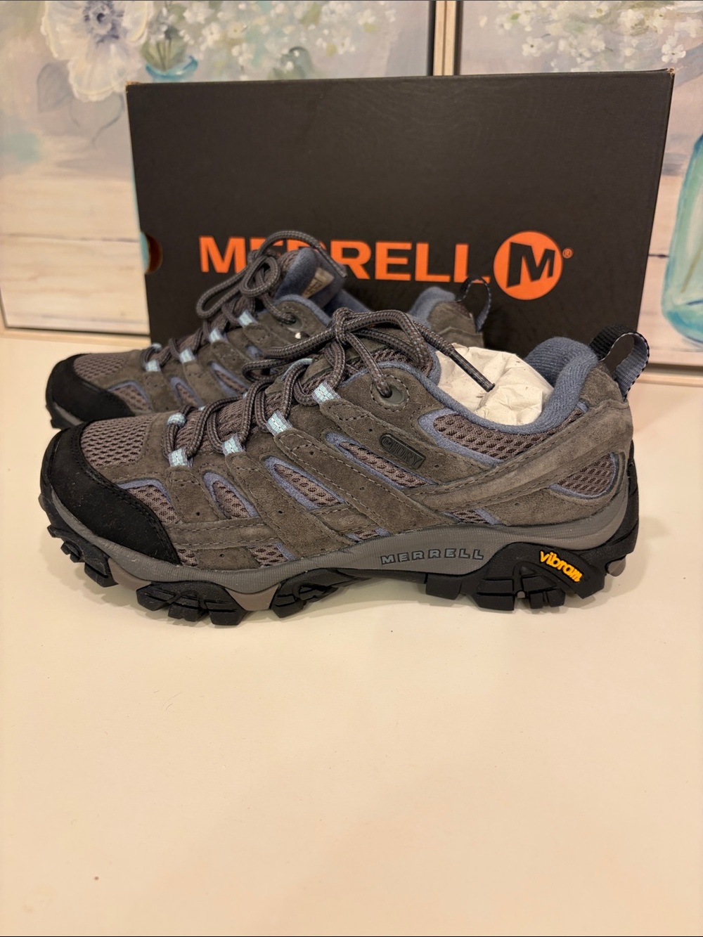 NEW Merrell Moab 2 Waterproof Hiking Shoes Granite Women’s Size 8 Vibram
